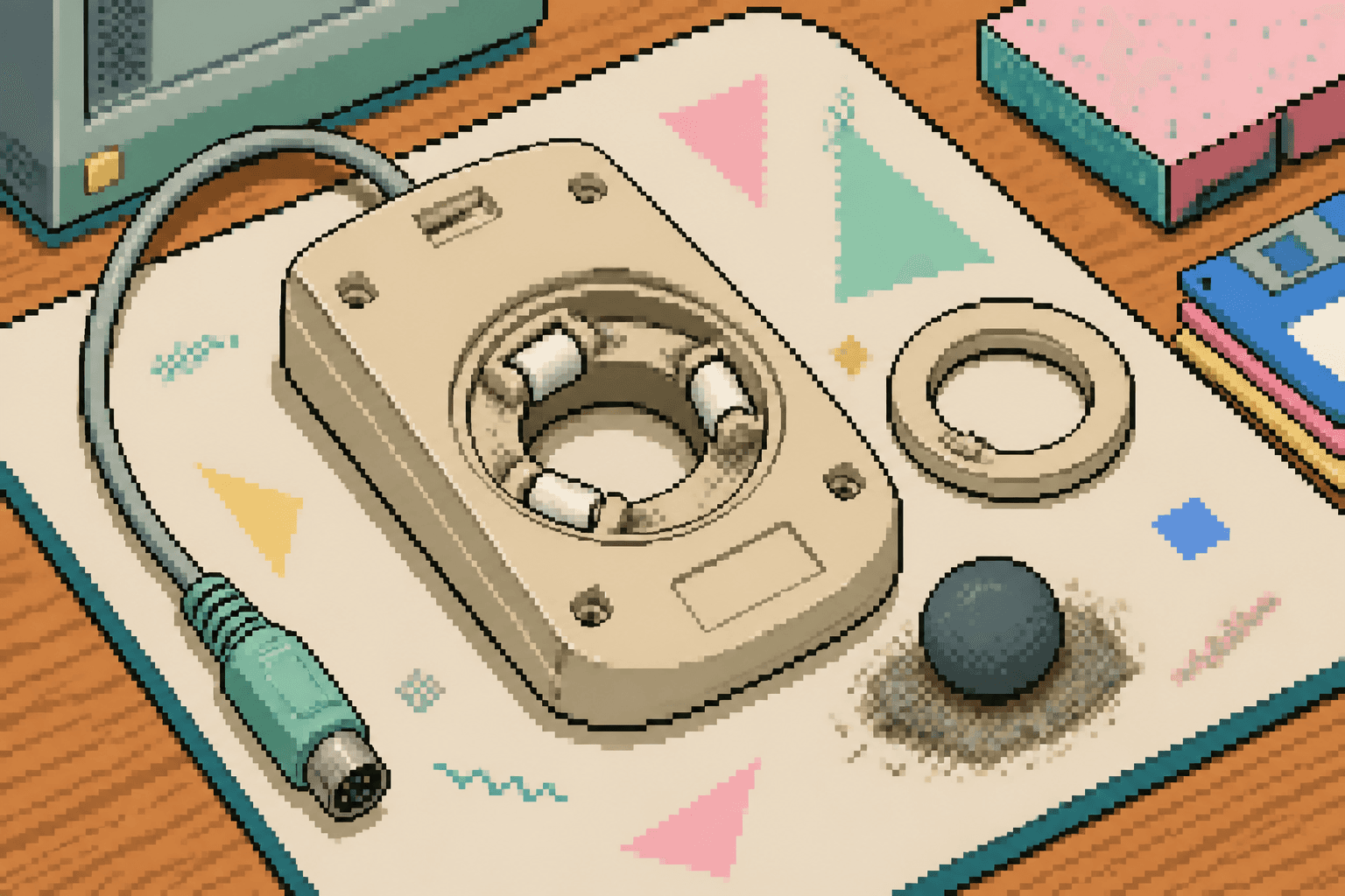 The Computer Mouse Had A Ball You Had To Clean