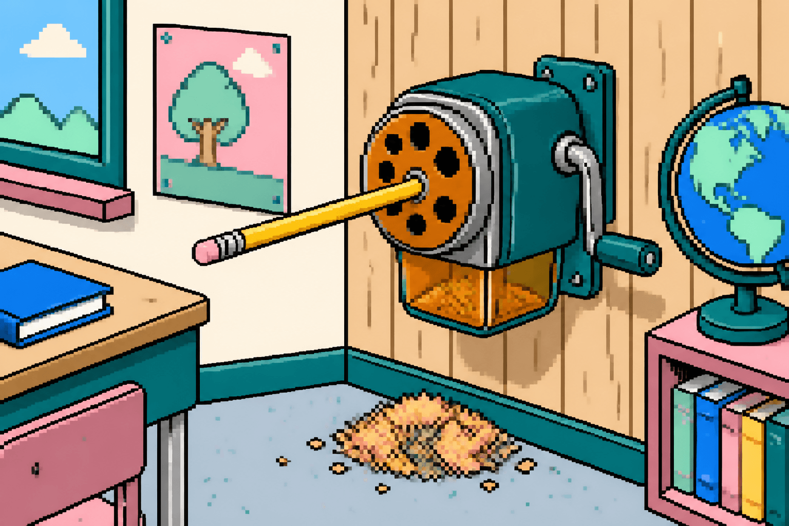 The Wall Pencil Sharpener Was A Job You Had To Earn